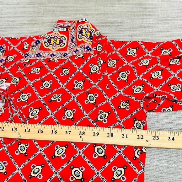 Nanette Lepore Swim Cover-Up Red Patterned Tunic Size L - Picture 6 of 8